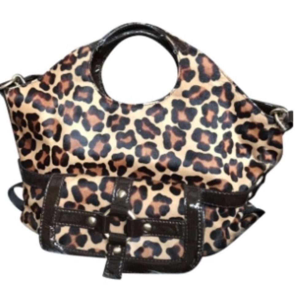 NWOT Michael Kors calf hair/ patented leather tote